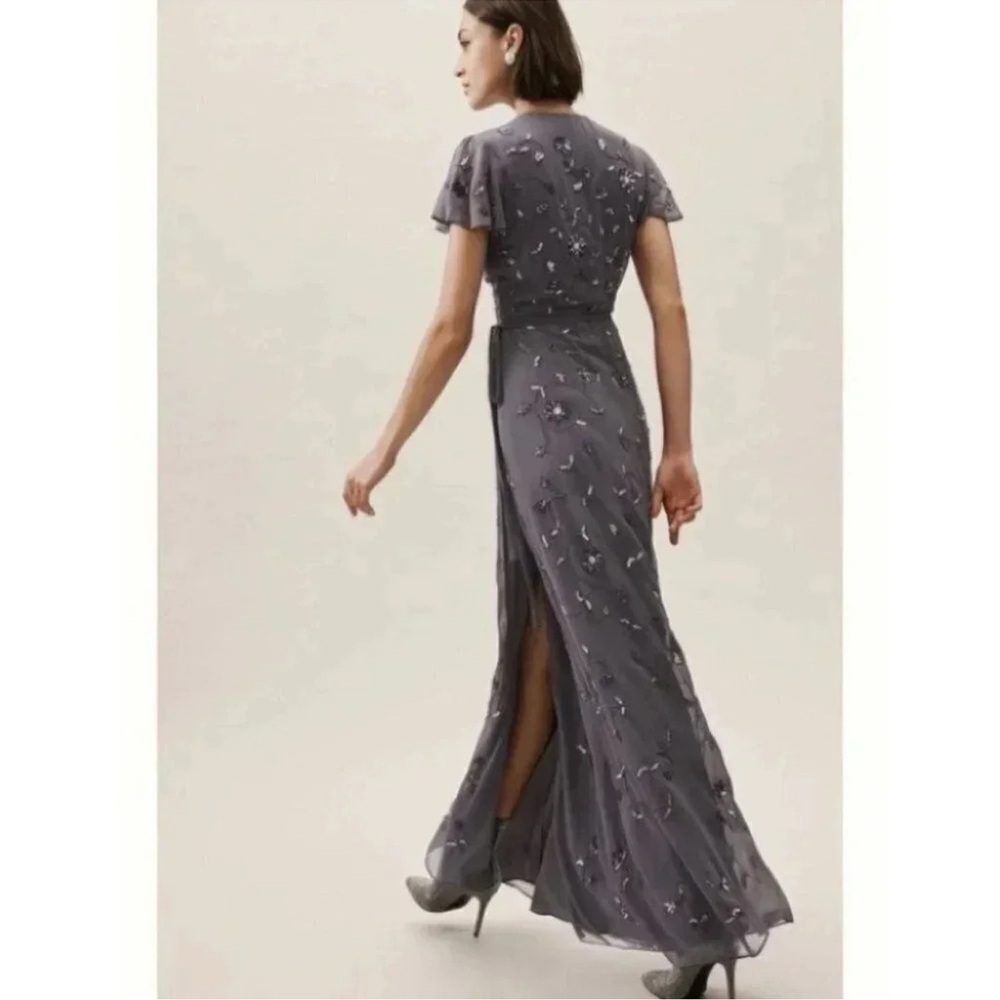 NWT Anthropologie BHLDN Plymouth Formal Beaded Maxi Wrap Dress 12 - Picture 3 of 10